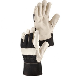 Got Skin Leather Construction Safety Working <b>Gloves</b> <b>PVC</b> Industrial Breathable Palm Safety Hand <b>Gloves</b> - Product Image 4