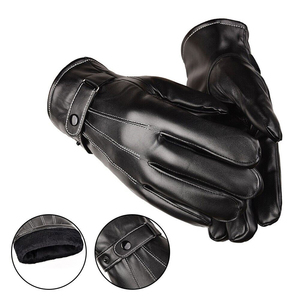 Wholesale Rohzen Sports RS-WG-01 Winter <b>Leather</b> Gloves with Needle Detection Touchscreen & Thermal Lining for Travel Outdoor Use - Product Image 5