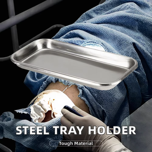 Stainless Steel Rectangle <b>Dressing</b> <b>Tray</b> Manual Powered Medical Surgical Tools Holder Mahfooz instruments - Product Image 2