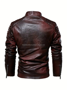 Veste en cuir pour hommes de haute qualité, coupe ajustée, stylée pour l'hiver, design unique, meilleure vente à bas prix - Product Image 5