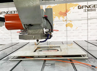 Scie à pont GANGER 5 axes pour la découpe de pierre, coupe-carreaux à 45 degrés, coupe-marbre, moteur 29KW, haute productivité, 3200mm