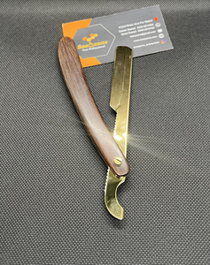 Wholesale Professional Manual Stainless Steel Barber Straight Razor Pakka Wooden Handle <b>Swing</b> Lock Shave Face Body-Sustainable - Product Image 6