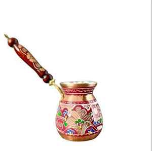 Authentic Turkish Coffee Pot Copper Brass Handmade Ottoman Style <b>Small</b> Coffee Kettle Traditional Home Coffee Brewer - Product Image 5
