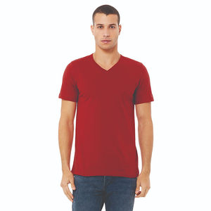 เสื้อยืดคอกว้างแบบยูนิเซ็กซ์ - ผ้าฝ้าย 100% Airlume Combed และ Ring-Spun, 32 Single, 4.2 ออนซ์, สีแดงแคนวาส, แขนสั้น - Product Image 1