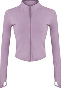 Camiseta de Yoga para Mujer INDEX, Azul, Media Cremallera, Manga Larga, Ajuste Ceñido, Transpirable, Spandex/Poliéster, Ropa Deportiva, Diseño Sin Costuras, Color Sólido - Product Image 1