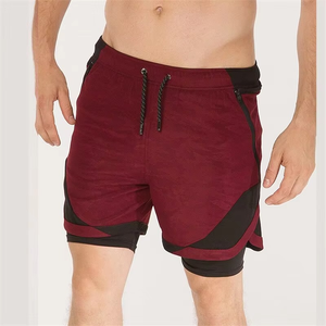 New Summer Men Double <b>Layer</b> Shorts Fast Dry Running Training Fitness Sportswear Sweat Shorts Sports Workout Shorts - Product Image 4