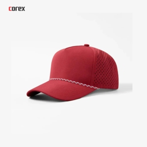 Gorra de Golf Personalizada con Logotipo Bordado a Mano, 5 Paneles, Unisex, Corte Láser, Perforada, Transpirable, Impermeable, de Lona, Cuerda, Poliéster, Deportiva - Product Image 3