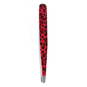 Pinzas para Pestañas Morje Quirúrgicas de Alta Calidad, de Acero Inoxidable con Estampado de Leopardo Rojo, Punta Suave de Precisión, Dentadas - Product Image 2