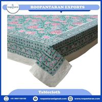Nappe Jacquard Florale la Plus Vendue pour 8-10 Personnes, 180x270 cm, Lavable, en Coton et Lin, Housse de Table Rectangulaire pour Salle à Manger