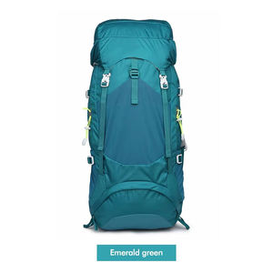 Emerald Green Hiking <b>Backpack</b> Water Resistant Internal Frame Rucksack Padded Hip Belt Mountain Climbing Travel Bag - Product Image 1