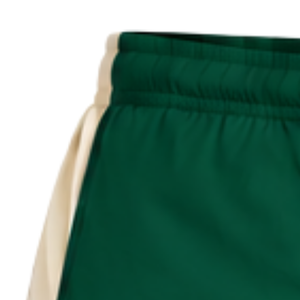 Pantalones Cortos Deportivos Color Verde Bosque con Bloques de Color Neutros, Cintura Elástica, Ligeros, para Correr, Entrenamiento, Gimnasio, Ropa Deportiva Personalizada para Equipos - Product Image 3