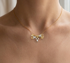 จี้เพชรทองคำแท้ 18k และ 14k หรูหรา ประดับเพชรแท้รับรองคุณภาพ เครื่องประดับสวยงามสำหรับใช้ในชีวิตประจำวัน ของขวัญสำหรับผู้หญิง - Product Image 2