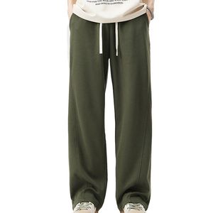 Custom Logo Print Men Straight Leg Sweat Pants Polyester Loose Fit Sweatpants <b>Drawstring</b> Casual <b>Drawstring</b> Jogger Pants <b>Trousers</b> - Product Image 2