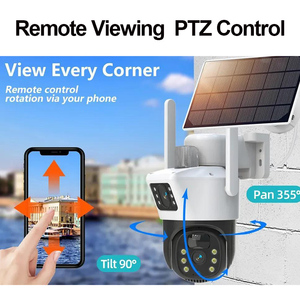 Cámara de Vigilancia Solar para Exteriores Rscamtom 4K, 2 Lentes, Visión Nocturna, Detección Humana, Alarma, Conectividad Wifi, CMOS, Tarjeta de Memoria, Nube - Product Image 4