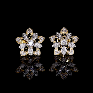 Party <b>Fine</b> Jewelry Elegant Floral Diamond <b>Stud</b> <b>Earrings</b> with Marquise and Round Brilliant Cut for Weddings Luxury daily wear - Product Image 1