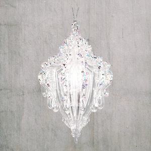 Décoration de Noël et du Nouvel An, flocon acrylique transparent scintillant, spirale 3D, glaçon, décoration en forme de flocon de neige, segment, finial, boule - Product Image 5