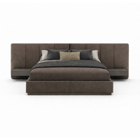 Lit plateforme moderne et luxueux, taille king-size |   Cadre de lit minimaliste italien |   Meubles de chambre d'hôtel sur mesure Vietnam