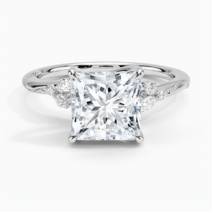 Bague SOJ 030 en argent 925, coupe princesse, camélia, moissanite 2 carats couleur D VVS1 certifiée GRA, pour mariage, prix bas, en promotion - Product Image 1