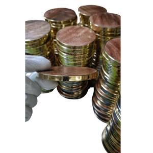 Sous-verres en bois élégants avec bordure dorée, qualité supérieure, vaisselle élégante pour hôtels de luxe, restaurants, cafés, repas à domicile - Product Image 5