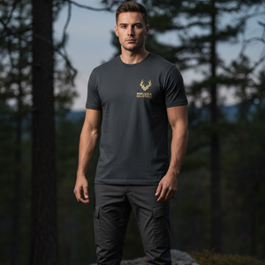 T-shirt de chasse haute visibilité avec motif camouflage de sécurité, maille technique respirante pour les sorties de chasse en groupe et les événements d'équipe - Product Image 6