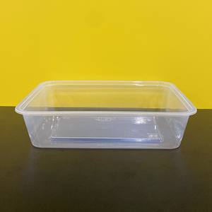 Nuevo Diseño 2026, Caja de Plástico Rectangular Desechable de 550 ml para Alimentos/Fruta/Ensalada con Tapa Transparente y Logotipo Personalizado a Bajo Precio - Product Image 3