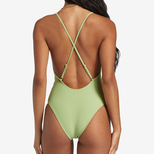 Maillot de bain une pièce taille haute pour femme avec logo frontal, idéal pour la plage - Collection été 2026 (vente en gros) - Product Image 6
