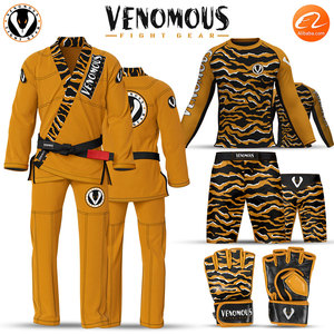 Guantes de MMA Venomous Tiger Viper de Cuero, Medios Dedos, Correa de Muñeca Ajustable, para Entrenamiento, Sparring, Grappling, Duraderos, Transpirables, para Combate - Product Image 6