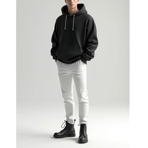 Sweat-shirt à capuche tendance pour homme, coupe ample, haute qualité, prix de gros, idéal printemps-automne, logo personnalisé - Product Image 3