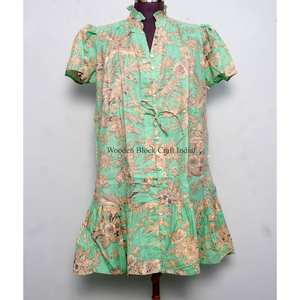 Robes décontractées pour femmes, robes pour filles, robes fleuries à manches courtes, mini-robes d'été, vêtements tendance pour femmes, vente en gros de mode. - Product Image 2