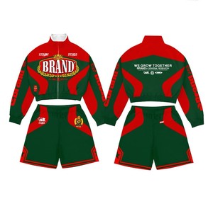 Men's Vintage Hip Hop 100% Cotton T-Shirt <b>Shorts</b> Set Washed Screen Printing Techniques Silk Knitted Custom Logo Stone Embroidery - Product Image 6