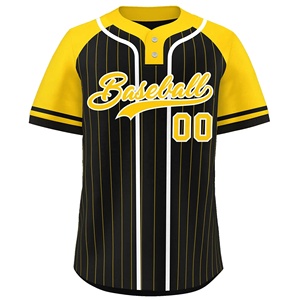 Equipo deportivo de alta calidad para hombres y mujeres, sublimación 3D, botón personalizado, jersey de béisbol Rosa antibacteriano - Product Image 4