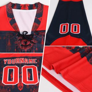 เสื้อฮอกกี้น้ำแข็งแบบซับลิเมชั่นสั่งทำพิเศษ ชุดทีมนานาชาติสำหรับผู้ชาย ผู้หญิง และเยาวชน ทรงพอดีตัว คุณภาพสูง - Product Image 5