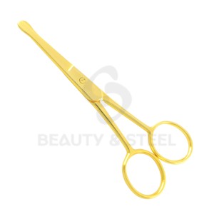 Ciseaux à cuticules professionnels de sécurité avec pointes arrondies et finition bleu saphir pour les soins de manucure sensibles - Product Image 4