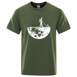 Camiseta para hombre de alta calidad, 100% algodón divertido, con estampado Lunar Cleaner, informal, holgada, con cuello redondo, para hombre, camisetas de Hip Hop - Product Image 1