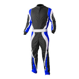 Combinaison de karting blanche en coton et maille, combinaison de course personnalisée par sublimation - Product Image 2