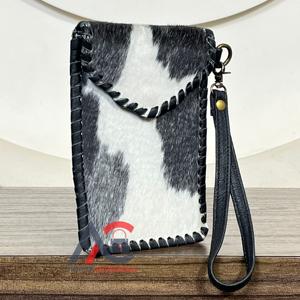 Nuevas minibolsas de cuero genuino de vaca con pelo, hechas a mano, para mujer, bandolera, cartera de mano, bolsa de viaje para móvil. - Product Image 1