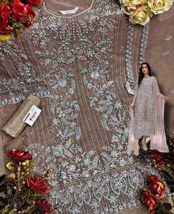 Costume Gharara pakistanais en organza avec broderie lourde de designer, style indien moderne pour adultes, tenue de soirée à prix bas - Product Image 3