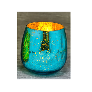 Solid Design Wedding Party Dining Mosaic Amber Glass Candle Holder Romantic Gift Tea Light for Home Decoration - Product Image 1