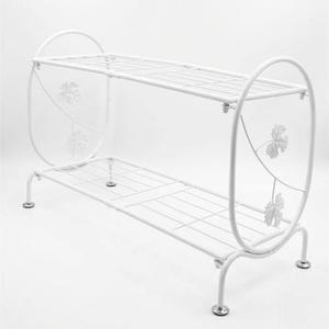<b>Shoe</b> Rack Organizer White Metal Frame For Closet Entryway Bedroom <b>Storage</b> Sturdy Entryway Hallway Footwear Stand - Product Image 1