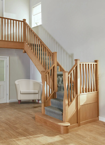 Competitive Price Solid <b>Wood</b> Customization Unfinished Poplar Modern Stair Parts <b>for</b> Any Staircase with Top <b>Sale</b> - Product Image 6