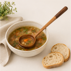 Long Handle <b>Wooden</b> Cooking Spoon Natural Two-Tone Wood Soup Ladle Wholesale Kitchen Serving Spoons Set Cookware <b>Utensils</b> - Product Image 2