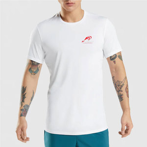 Camisetas deportivas ajustadas para hombre, hechas con material transpirable que absorbe el sudor, para culturismo, fitness y deportes. - Product Image 1