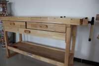 Mesa de Trabajo Multifuncional para Estudiantes, Mesa de Carpintería Fácil de Usar para Jardín de Infancia, Madera de Caucho Sólida para Niños