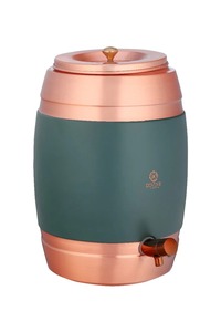 Dispensador de Agua de Cobre Divino con Grifo y Tapa, Gran Capacidad, Diseño Moderno para Uso Doméstico - Product Image 1