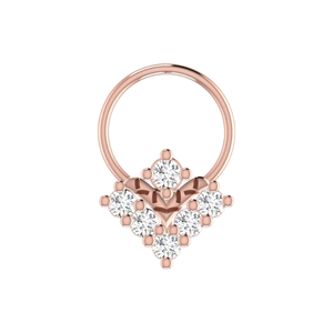 Ajretail – Piercing de nez en or 14 carats au design Radiance avec diamant naturel de 0,13 ct, bijou de piercing raffiné, style royal - Product Image 2