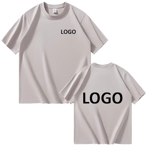 เสื้อยืดคอตตอนผสมผ้าถัก แขนสั้น คอกลม ทรงปกติ สำหรับผู้ชายและผู้หญิง สกรีนโลโก้ได้ ขายส่งจำนวนมาก - Product Image 4