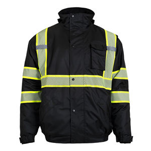 Nouvelle arrivée, vêtements de travail réfléchissants, veste de sécurité pour hommes, manches longues, construction, haute visibilité, ANSI classe 1, imperméable, Parium - Product Image 3
