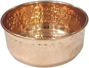 Diseño martillado Cobre Plata Estilo Mezcla Ensalada Restaurante Servir Sopa Tazón Ensaladera Restaurante Servir Sopa Tazón - Product Image 4