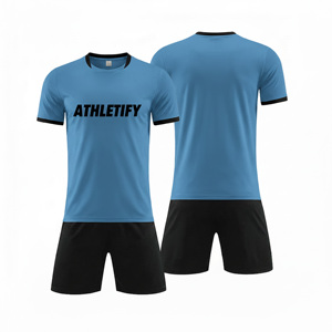 Soccer Jersey Set Custom Football Team Kit Breathable Quick Dry <b>Polyester</b> Soccer Jersey <b>Shorts</b> Set for Clubs - Product Image 1