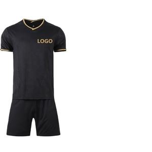 ชุดเครื่องแบบฟุตบอล,ชุดฝึกซ้อมฟุตบอลทีมฟุตบอลโลกสีดำทอง - Product Image 4